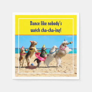 Hunde Geburtstagsparty Conga Linie Serviette
