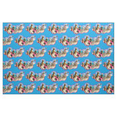 Hunde Geburtstagsparty Conga Linie Stoff (Fat Quarter (45,7 x 55,9 cm))