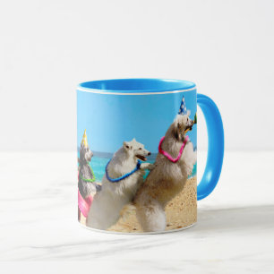 Hunde Geburtstagsparty Conga Linie Tasse