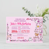 Hunde Geburtstagsparty Einladung (Stehend Vorderseite)