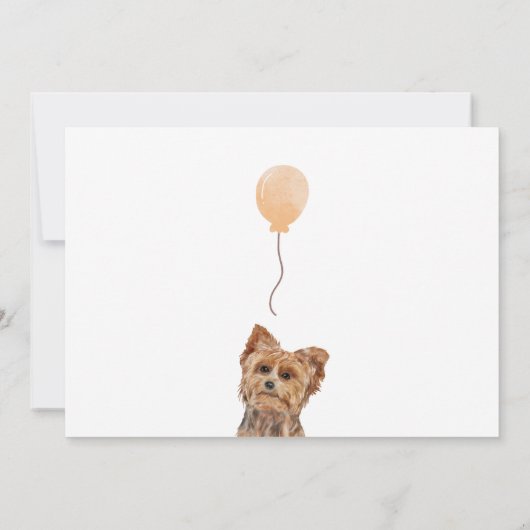 Hunde Geburtstagsparty Einladung (Rückseite)