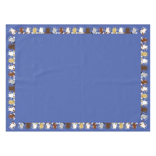 Hunde Geburtstagsparty Kinder Tischdecke (Vorderseite (Horizontal))
