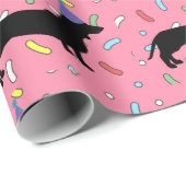 Hunde Geburtstagsparty Wrapping Paper Geschenkpapier (Rolleneckpunkt)
