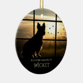 Hunde-Gedächtnis Individuelle Name Keramik Ornamen Keramik Ornament (Rechts)