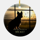 Hunde-Gedächtnis Individuelle Name Keramik Ornamen Keramik Ornament (Hinten)