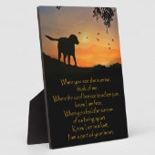 Hunde-Gedächtnisgedicht Fotoplatte (Seite)