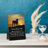 Hunde-Gedächtnisgedicht Fotoplatte (Seite)