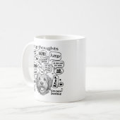Hunde Gedanken - Goldendoodle Kaffeetasse (Vorderseite Links)