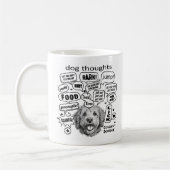 Hunde Gedanken - Goldendoodle Kaffeetasse (Links)