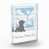 Hunde-Gedenk-Acryl-Fotoblock - Labrador Fotoblock (Links)