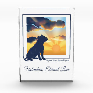 Hunde-Gedenk-Acryl-Fotoblock - Pitbull Fotoblock