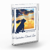 Hunde-Gedenk-Acryl-Fotoblock - Pitbull Fotoblock (Links)