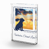 Hunde-Gedenk-Acryl-Fotoblock - Pitbull Fotoblock (Rechts)