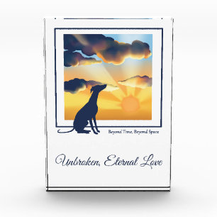 Hunde-Gedenk-Acryl-Fotoblock - Windhund Fotoblock