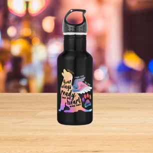 Hunde Gedenken Wasserfarbe Süßes Design Liebe Edelstahlflasche