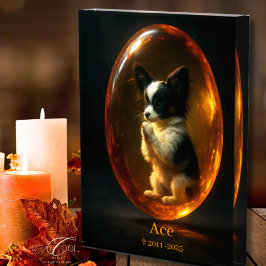 Hunde-Gedenkfoto-Block - Papillon Fotoblock