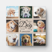 Hunde-Gedenkgeschenk Bester Hund je Rustikales Fot Fotoplatte (Vorderseite)