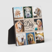 Hunde-Gedenkgeschenk Bester Hund je Rustikales Fot Fotoplatte (Vorderseite)