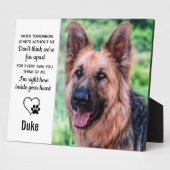 Hunde-Gedenkgeschenk - Gedächtnis für Haustiere Ve Fotoplatte (Seite)