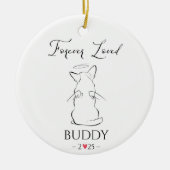 Hunde-Gedenkornament Haustier Personalisiert Keramik Ornament (Vorne)