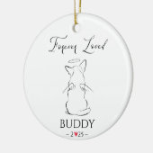 Hunde-Gedenkornament Haustier Personalisiert Keramik Ornament (Links)