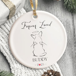 Hunde-Gedenkornament Haustier Personalisiert Keramik Ornament