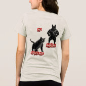 Hunde gegen Katze Recliner Kombat Tri-Blend Shirt (Rückseite)