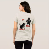 Hunde gegen Katze Recliner Kombat Tri-Blend Shirt (Rückseite voll)