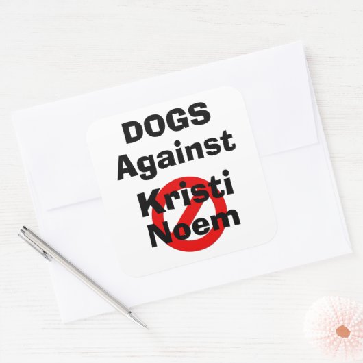 Hunde gegen Kristi Noem Aufkleber (Umschlag)