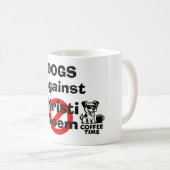 Hunde gegen Kristi Noem Kaffeetasse (VorderseiteRechts)