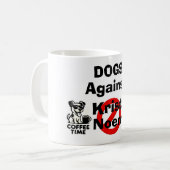 Hunde gegen Kristi Noem Kaffeetasse (Vorderseite Links)