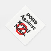 Hunde gegen Kristi Noem Papier Serviette (Ecke)