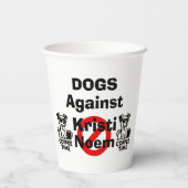 Hunde gegen Kristi Noem Papierbecher (Rückseite)