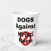 Hunde gegen Kristi Noem Papiertasse Pappbecher (Rückseite)