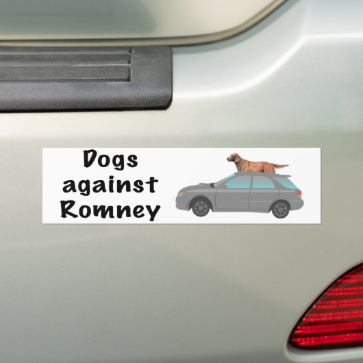 Hunde gegen Romney Autoaufkleber (Auf Auto)