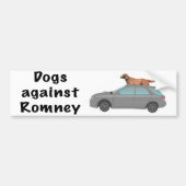 Hunde gegen Romney Autoaufkleber (Vorne)