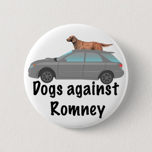 Hunde gegen Romney Button (Vorderseite)