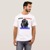 Hunde gegen Romney T-Shirt (Vorne ganz)