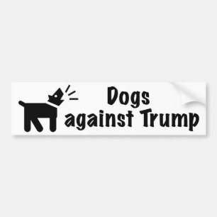 Hunde gegen Trump Autoaufkleber