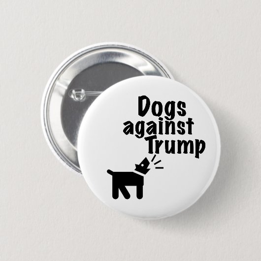 Hunde gegen Trump Button (Vorne & Hinten)