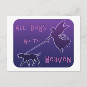 Hunde gehen in den Himmel Postkarte