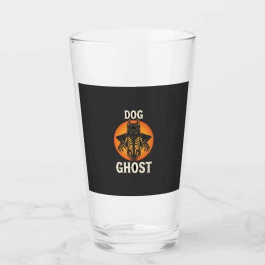 Hunde-Geist-Halloween-Horror-Vektor Glas (Vorderseite)