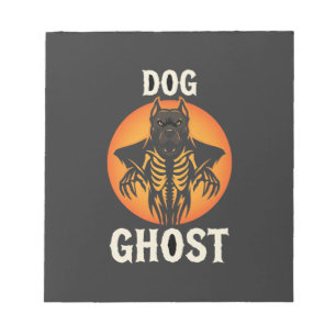 Hunde-Geist-Halloween-Horror-Vektor Notizblock