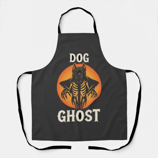 Hunde-Geist-Halloween-Horror-Vektor Schürze (Vorderseite)