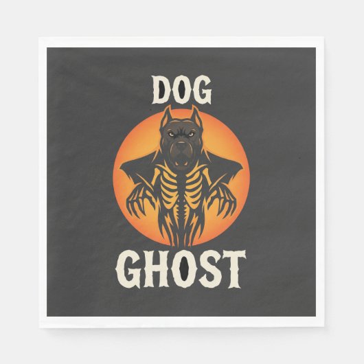 Hunde-Geist-Halloween-Horror-Vektor Serviette (Vorderseite)