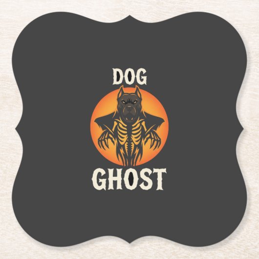 Hunde-Geist-Halloween-Horror-Vektor Untersetzer (Vorderseite)