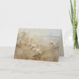 Hunde - geklappte Grußkarte Karte