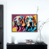 Hunde gemeinsam Pop Art Poster