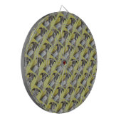 Hunde gemustertes Dartboard Dartscheibe (Vorderseite Links)