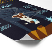 Hunde genießen italienische Kaffeepulver Art Poster (Ecke)